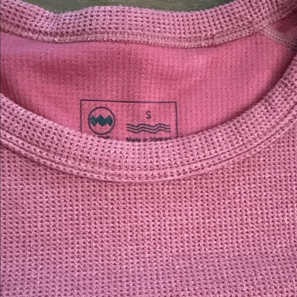 JANJI Size S Women's Long-Sleeve Thermal Crewneck Sweater - Dusty Rose - Picture 3 of 4